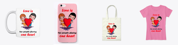 Buy Love is merchandise.